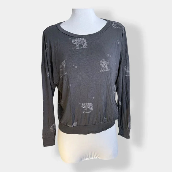 Honeydew Soft Wolf Print Sweater‎ - Picture 1 of 5